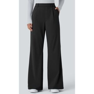 Halara Flex™ DayStretch High Waisted Pocket Work Flare Pants Sz M Wide Leg